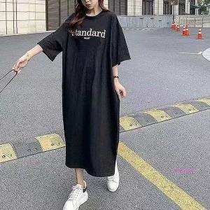 반팔원피스 임산부 홈 봄 빅사이즈 여름 루즈핏 박스 봄옆트임 홈잠옷면bcd044