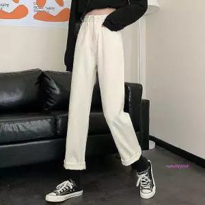 캐주얼일자핏바지팬츠 면 긴 여자 흰 날씬 9부 여성 면날씬긴 흰일자mno333