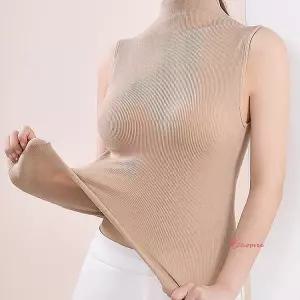 여성슬림핏나시 나시티 슬립 여자 목폴라 캐미솔 런닝 터틀넥 목이너xyz735