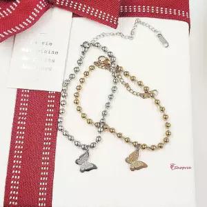 나비 여성 장식 써지컬스틸팔찌 실버 로즈골드 여자 악세사리 패션 여름 볼체인 데일리 펜던트cde700