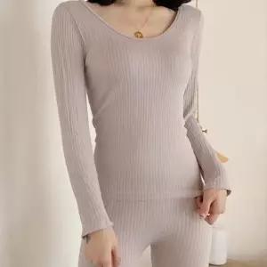 [라일리여성의류] Rly 골지 슬림핏 여성 봄 가을 내복 내의 상하 세트