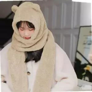 숏비니 군밤모자 방한모 머플러 라이크 햇 베어