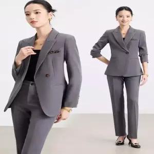 바지 여성용 세트 정장 신범 우먼 코트 정장세트 춘추 조끼 커리어 3종 MF3