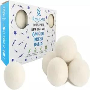 울 드라이어 볼 및 무화학 주름을 제거하는 안티 얽힘 재사용 세탁용 6팩 XL 뉴질랜드 울(MER-화이트)로