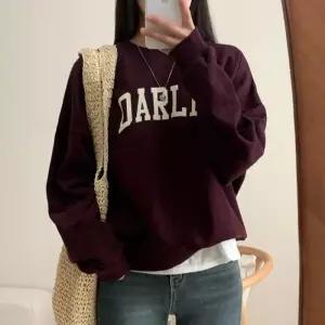 [유야]여성 캐주얼 데일리 레터링 박스 맨투맨 -FTS0569- 봄 가을