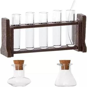 인형의 집 미니 유리 시험관 마이크로 조경 장식품 실험 미니어처 유리관 작은 나무 랙 장식용