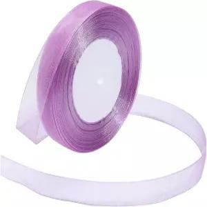 선물 포장용 연보라색 리본 꽃다발용 5/8인치 시어 오르간자 결혼식 초대장용 툴레 쉬폰 크리스마스 장식