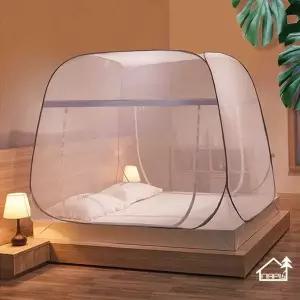 [셀러에이드]침대 사각 원터치 텐트형 모기장 텐트 1인모기장 싱글침대모기장
