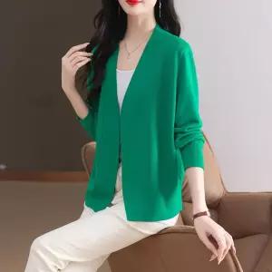여성용 춘추 엄마옷 숏 시크 루즈핏 빅사이즈 카디건 케이프 스웨터 멋내기 코트 SPO마켓3