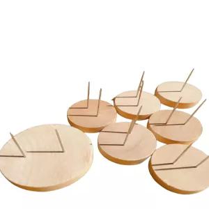 피규어 원형 나무 베이스 뜨개질 인형 미니어처 진열대