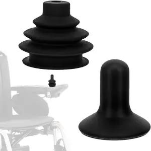 전동 휠체어용 컨트롤러 노브 및 게이터 1세트 모빌리티 스쿠터용 범용 실리콘 조이스틱 커버 버튼