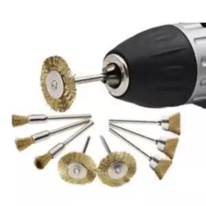 9pcs 솔 전동 브러쉬 휠 드릴