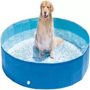 소형 중형 대형 강아지 고양이를 위한 INTEX 48400EP 60인치 x 12인치 접이식 반려견 수영장 휴대용
