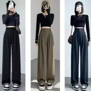 [라일리여성의류] Rly 와이드 여성슬랙스 정장바지 오피스룩 9부팬츠