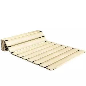 나무 침대 우드 깔판 접이식 침대위 패드 매트 원목 프레임