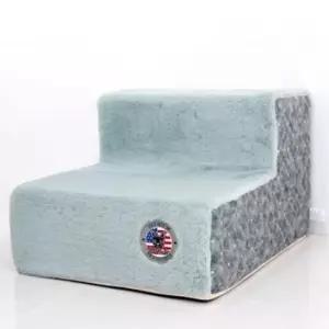 [반려] 계단 누빔 1P 펫스텝 커버분리 2단 강아지 다크민트