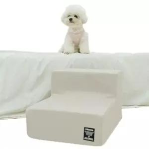 [반려] 마블스펀지 베이지 계단 1P 강아지 2단 커버분리 침대