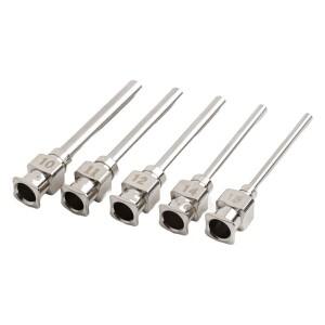 호환 5PCS 25mm 1인치 스테인레스 디스펜싱 머신 니들 10-15G 산업용 접착제 주사기/e 팁 정밀 애플리케이