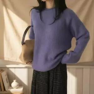 [옷자락]여성 루즈핏 앙고라 부클 니트 스웨터