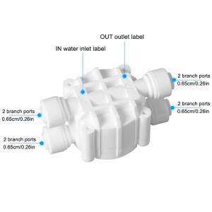 호환 4방향 RO 자동 차단 밸브 스위치 1/4 정수기 역삼투압 직수형 퀵 커넥트 피팅