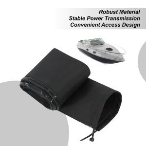 트롤링 전동 케이블 슬리브 48인치 지퍼형 보호대 블랙 와이어 보트 해양 외부 엔진 낚시 장비 관리용