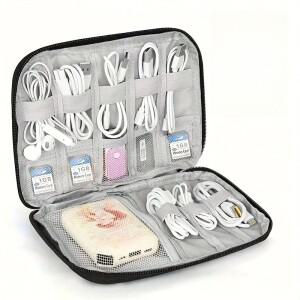 여행용 케이블 정리 가방 휴대용 전자제품 액세서리 케이스 충전기  와이어  SD 카드  보조배터리 수납 파