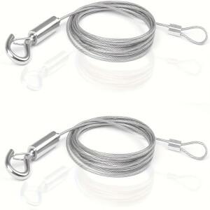 2Pcs 1/2/3/4/ 5m 조정 가능 강철 와이어 로프 실용적인 빨랫줄  프레임 끈 스테인레스 스틸 걸이커튼 커튼