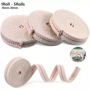 어닝심지 1-5롤 오일 램프 심지 양초 버너용 스티치 플랫 랜턴 1m레드 10mm-20mm