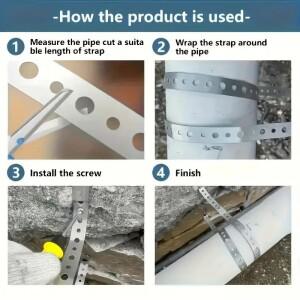 아연 도금 철 테이프 1롤 파이프 지지대 및 판금 작업용 미리 펀칭된 다중 슬롯 메탈