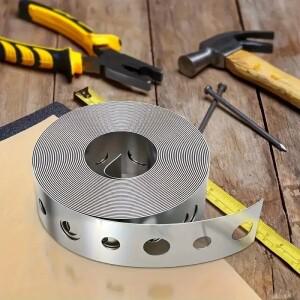 아연 도금 강철 테이프 1롤 파이프 지지 및 판금 작업용 미리 구멍을 뚫은 다중 슬롯 메탈