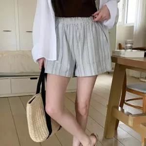 [하프클럽/]여자 이지 리조트 바캉스룩 스트라이프 반바지