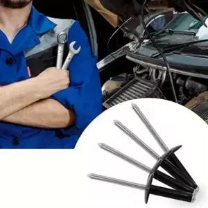 리벳못 리베트 50개 블랙 페인트 알루미늄 Trifold 블라인드 리벳 대형 전구 차량용 316