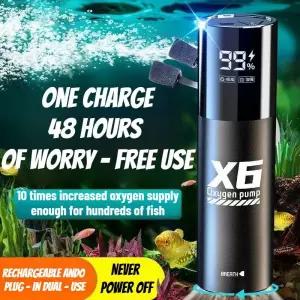 휴대용기포기 낚시 기포 발생기 야외 낚시수족관용 5W USB 충전식 산소 펌프 야간 48H 휴대용 통풍