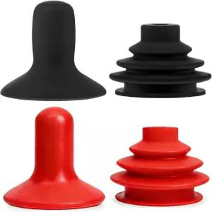 휠체어 조이스틱 노브 2팩 전동 및 모빌리티 스쿠터용 하드 소프트 그립 유니버설 버튼 캡 커버 빨간색