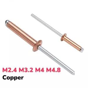 리벳못 리베트 구리 M24m32m4m48 팝 리벳 라운드 돔 헤드 오픈 블라인드