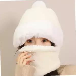 4색 1개 바라클라바 방한마스크 후드모자 털목도리 귀