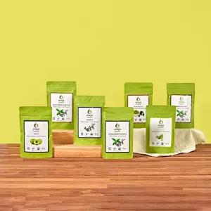 아라야헤나 5개 세트 - 레드2+다크브라운3