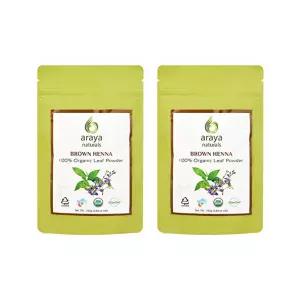 (USDA)유기농인증 아라야 내추럴(브라운) 헤나 염색가루 2개