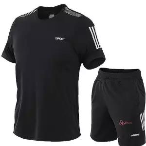 남자운동복 남성용 반바지 헬스복 셋업 빅사이즈 반팔 헬스장 러닝복 트레이닝 트레이닝복 스포츠 세트yza1