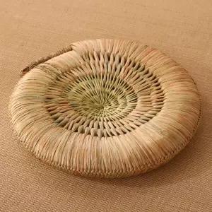 라탄 방석 왕골 높이 스툴 직경35CM 짚 명상 6CM 원형 좌식