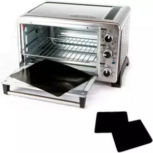 투팩 100 논스틱 11인치 토스터 오븐 라이너 마지막으로 스필오버 군크 및 냄새 방지 위한 훌륭한 테플론