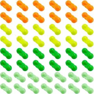 50 PCS 낚시 더블 래틀 비즈 메기 플라스틱 벨 플로터 리그