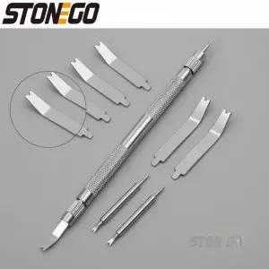 호환  5개입 전문가용 시계 수리 도구 세트 스프링 바 제거기 팔찌 오프너 핀 도구 세트 시계 밴드 교체 수