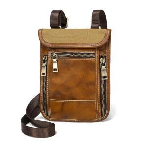 랜신 풀 그레인 가죽 여행 지갑, 휴대폰 벨트 가방, 허리 팩 파우치, 넥 지갑 파우치 및 남녀용 여권 홀더 귀중품 안전 보관