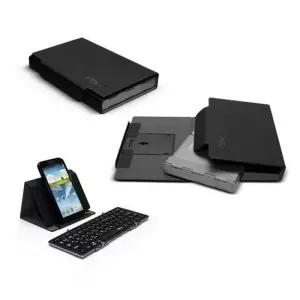 피스넷 블루투스 키보드 가죽케이스 거치대 폴더 폴더노트용 1개