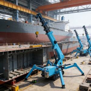 맞춤형 다기능 소형 스파이더 크레인 유압 크롤러  공간에서의 리프팅 작업을  컴팩트 구조