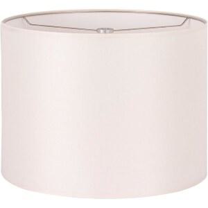 웰멧 자가 조립 램프 그늘막, 크림화이트, 18인치 상단 x18인치 하단 x12인치 높이, 테이블 램프용 드럼 침대 옆 램프, 바닥 패브릭 교체 그늘막 클래식 모던 스타일, 스파이더 핏터