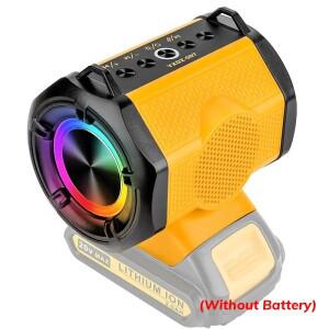 USB Type-C 포트가  휴대용 스피커 Dewalt 18V 20V 리튬 이온 배터리용 Bluetooth 호환 플레이어 증폭기