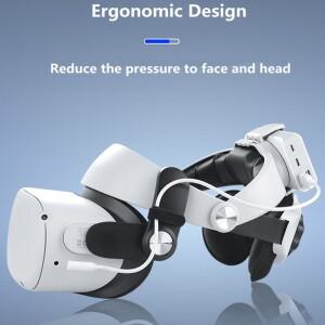 ABKM 헤드 스트랩 VR M2 Oculus Quest 액세서리 용 조정 가능 유리 마운트 페이스 패딩 스탠드 헬멧
