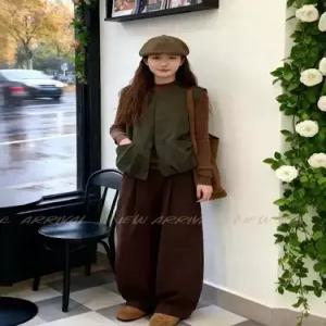 바지 캐주얼 빈티지 여성용 긴팔 세트 정장세트 풀오버 재킷 점퍼 상의 메일라드 3종 ST1